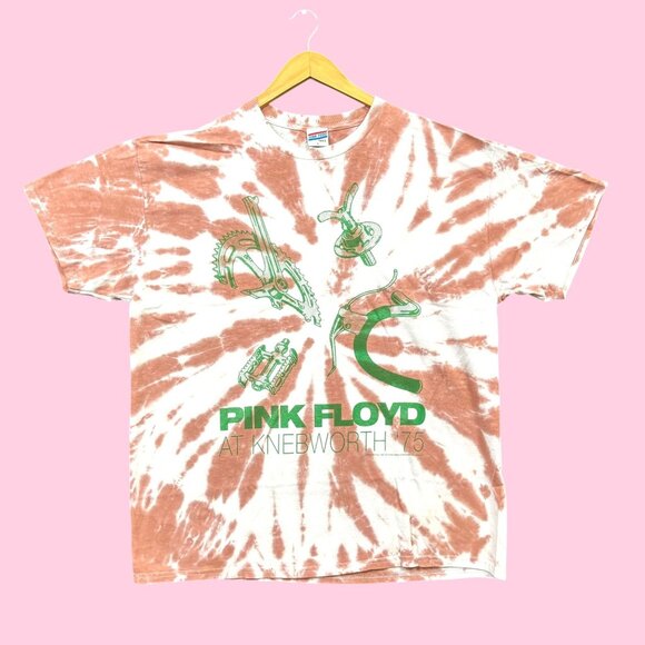 Pink Floyd at Knebworth '75 Rock Band Tie-Dye Tee L - Picture 1 of 4